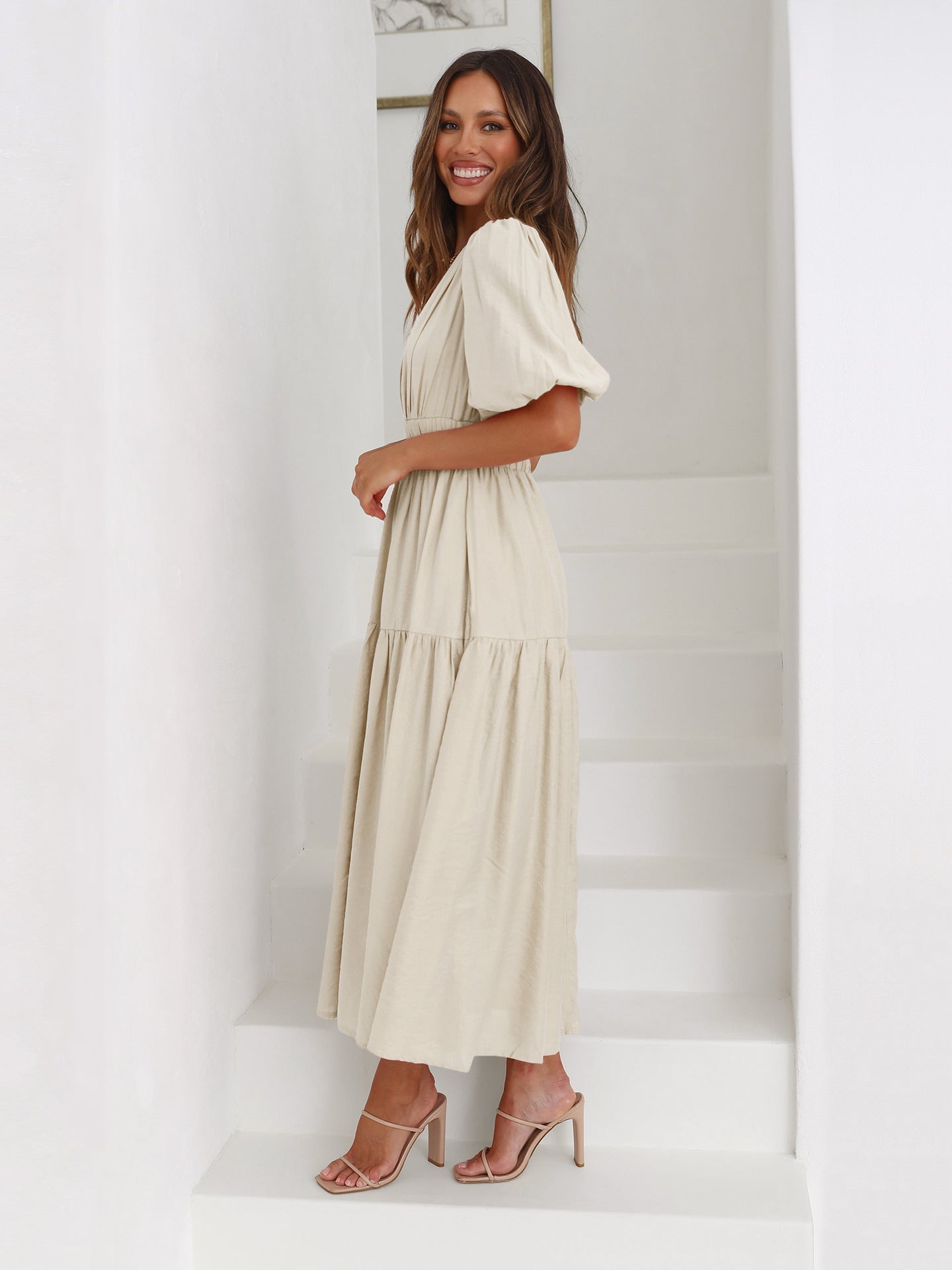 Avalon | Dress with Puff Sleeves