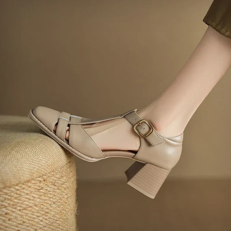 Michela Square-Toe Sandals