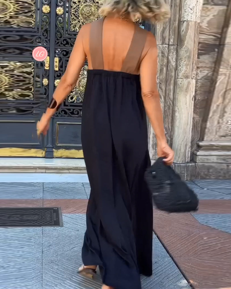 Sienna | Cross-Neck Maxi Dress