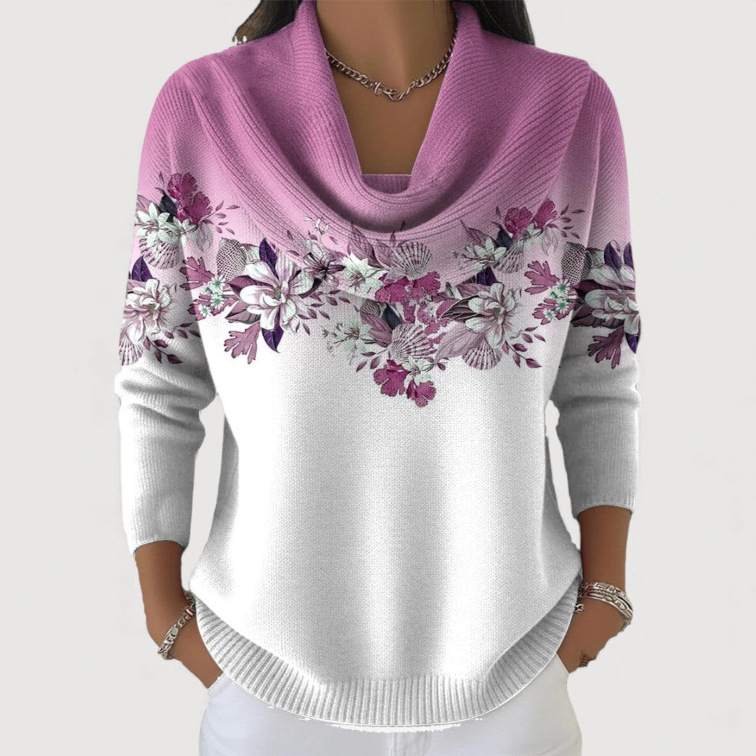 Sophia | Floral Cowl Jumper