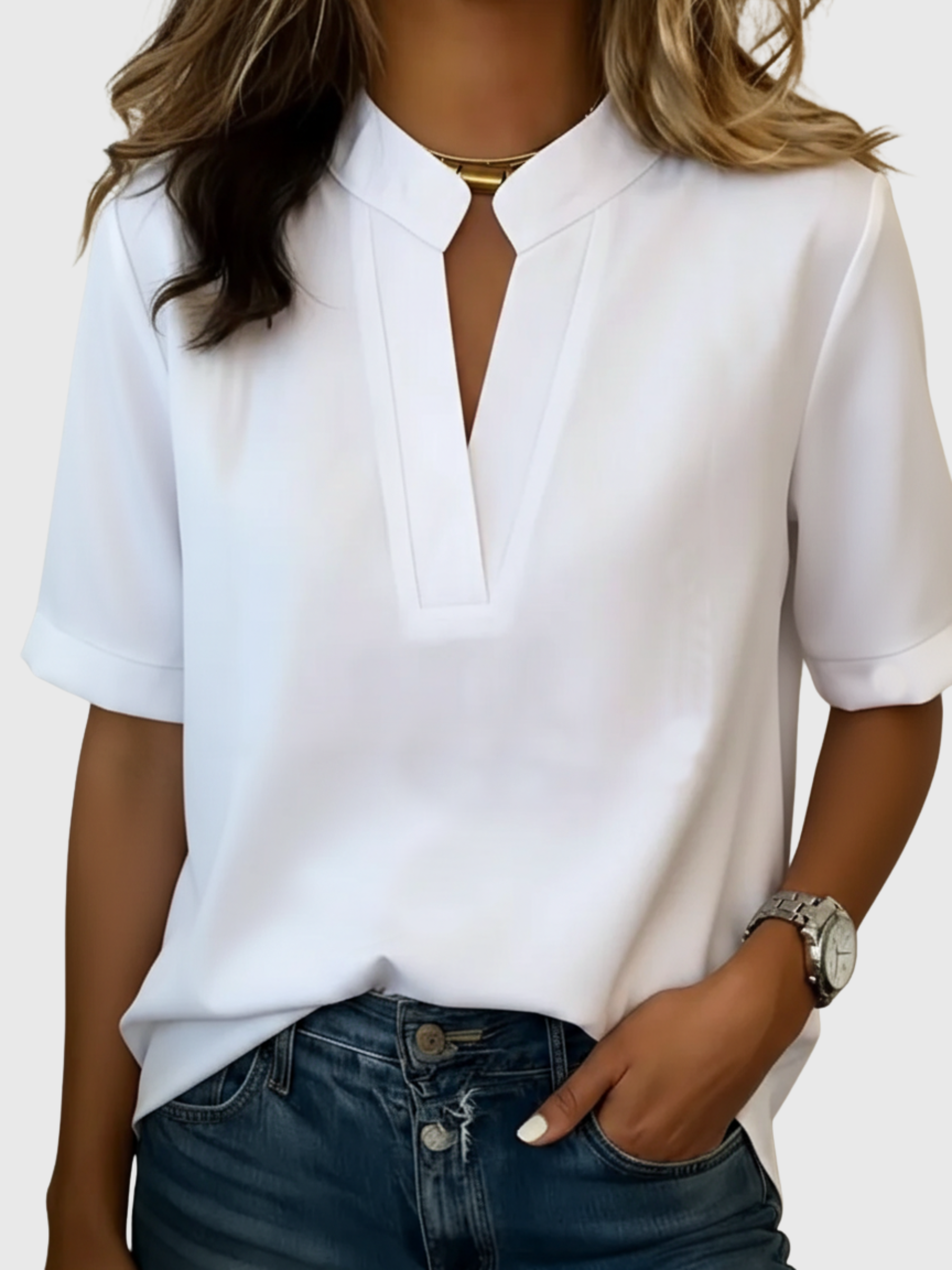 Loise | Elegant Blouse with Refined Collar