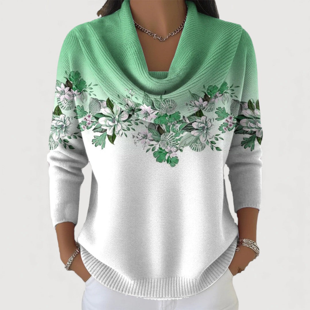 Sophia | Floral Cowl Jumper