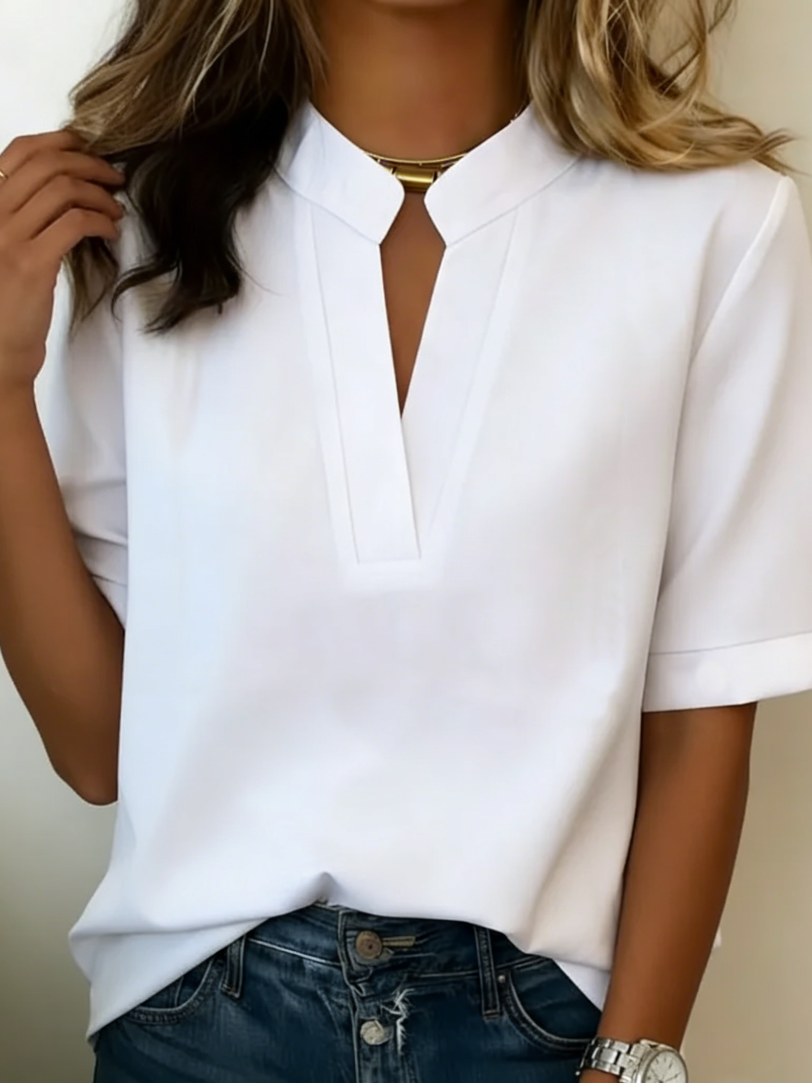Loise | Elegant Blouse with Refined Collar