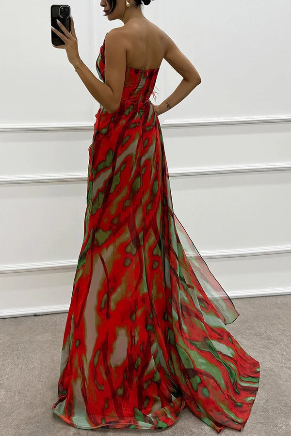 Liora | Off-Shoulder Slit Maxi Dress