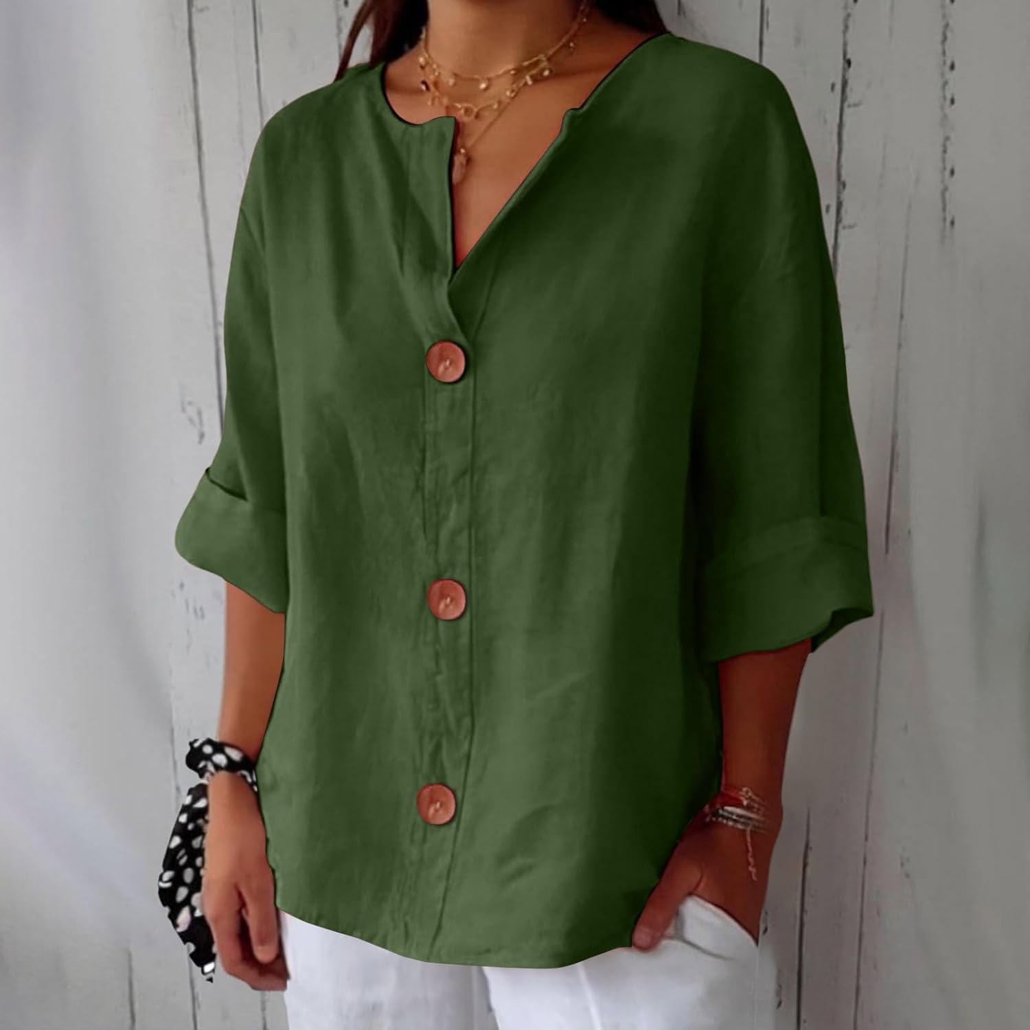 Jessica | Elegant Linen Blouse