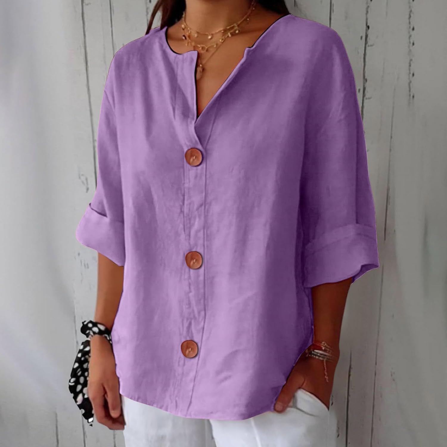 Jessica | Elegant Linen Blouse