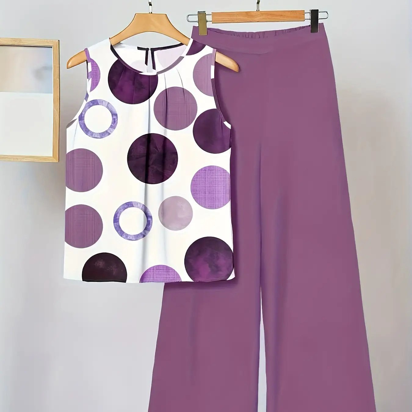 Courtney | Purple Polka Dot Set