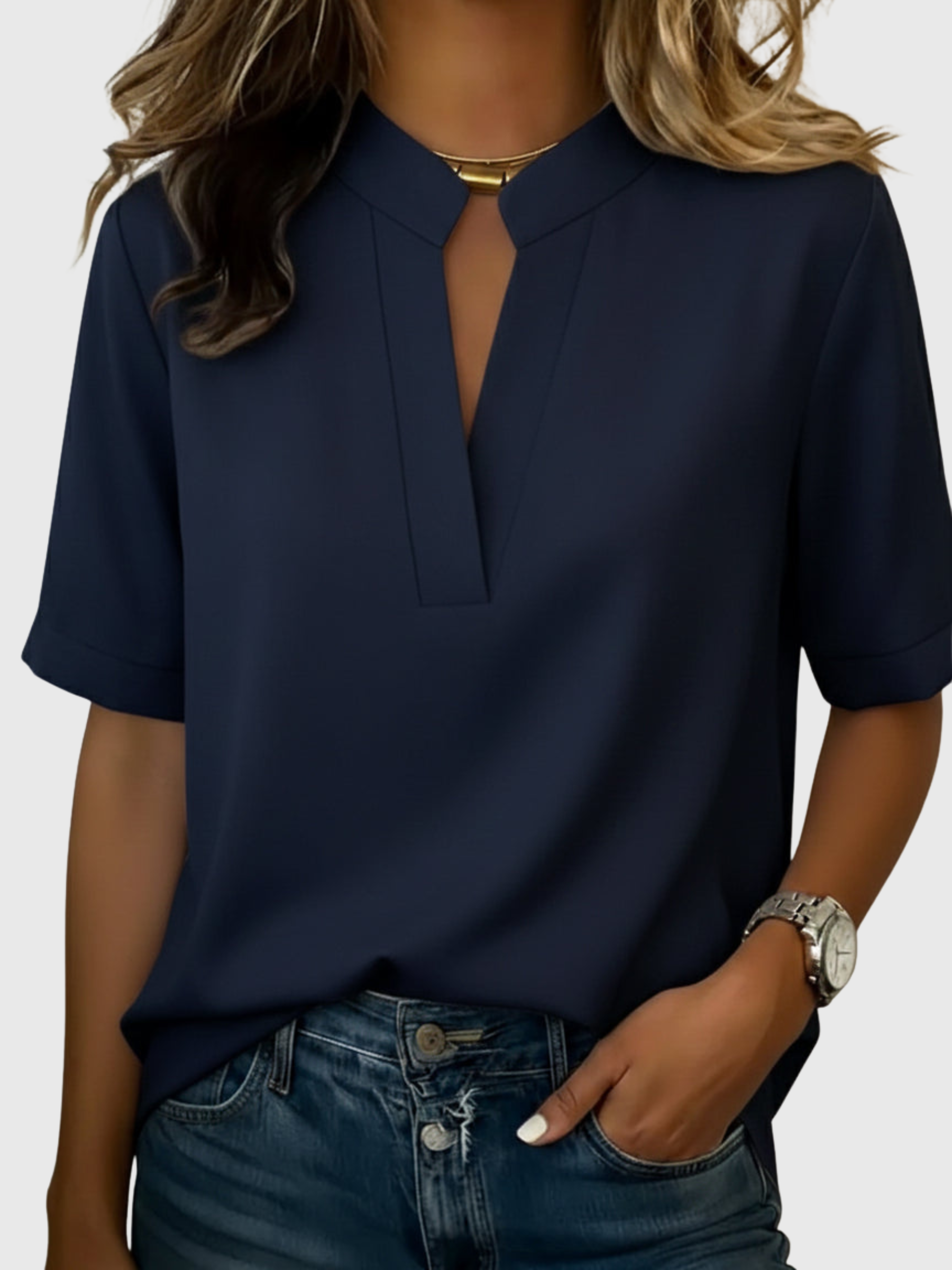 Loise | Elegant Blouse with Refined Collar
