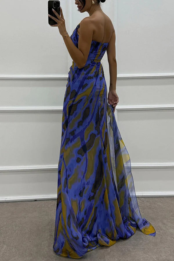 Liora | Off-Shoulder Slit Maxi Dress