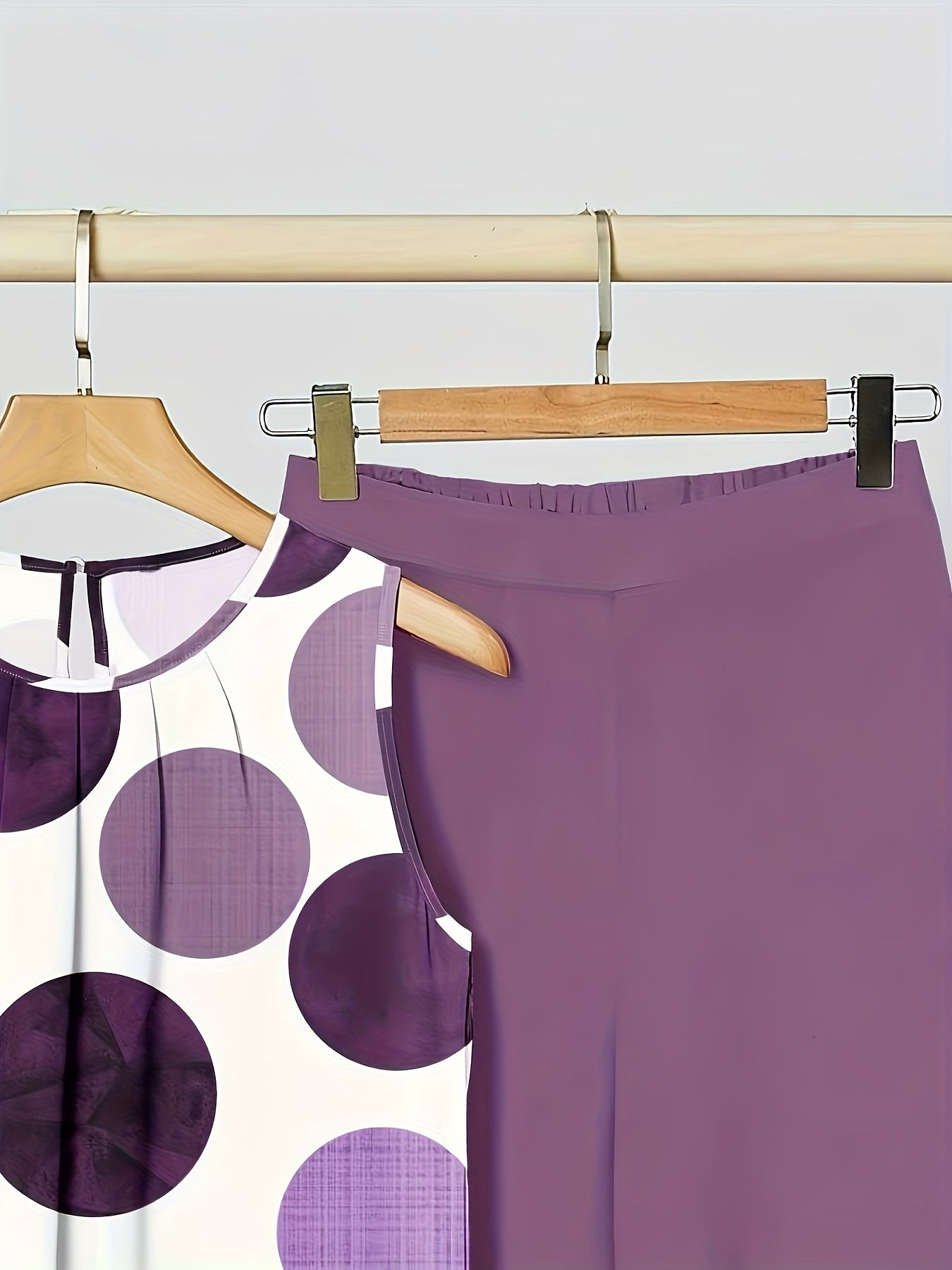 Courtney | Purple Polka Dot Set