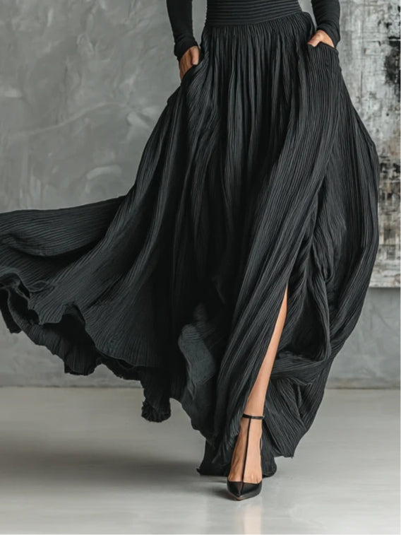Amara | Turtleneck & Pleated Skirt Set