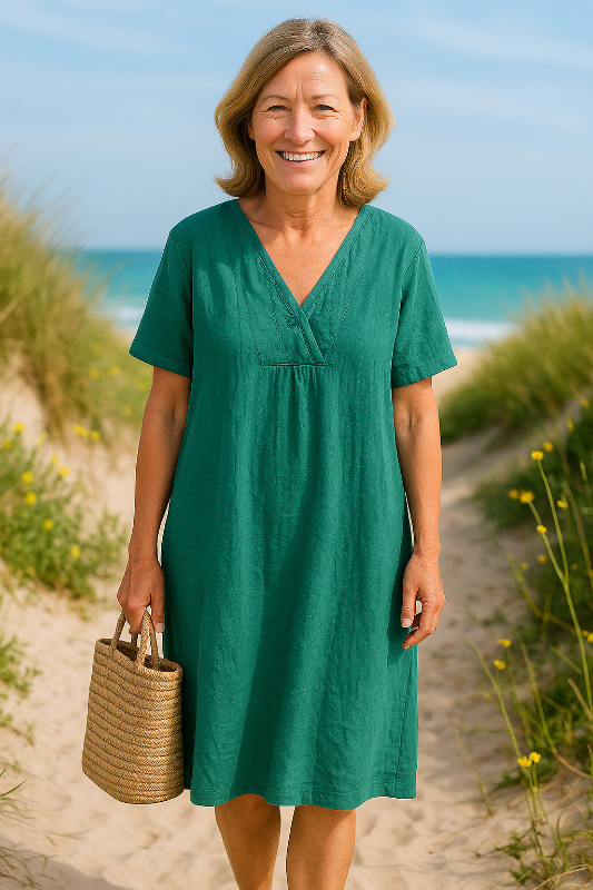 Evie | Flowy Cotton-Linen Dress