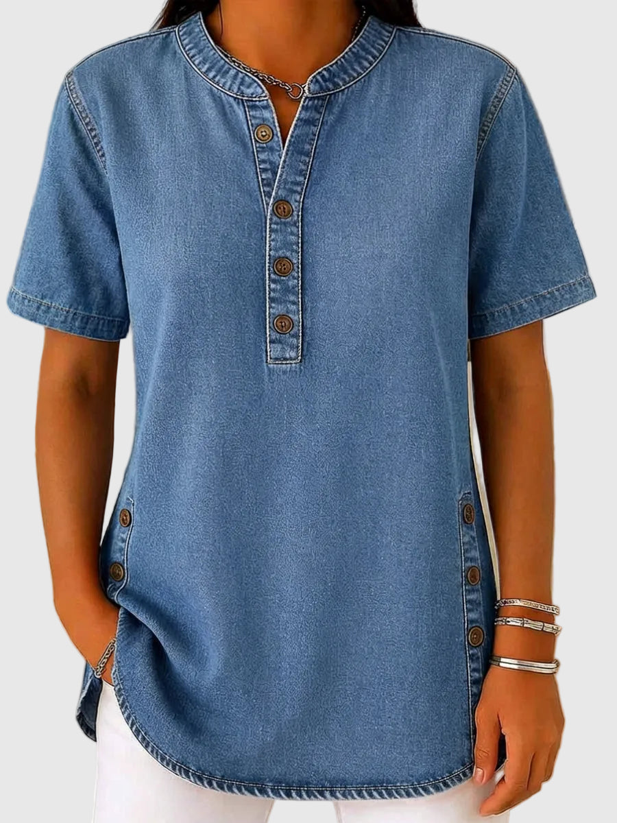 Nelle | Denim Blouse With Loose Fit