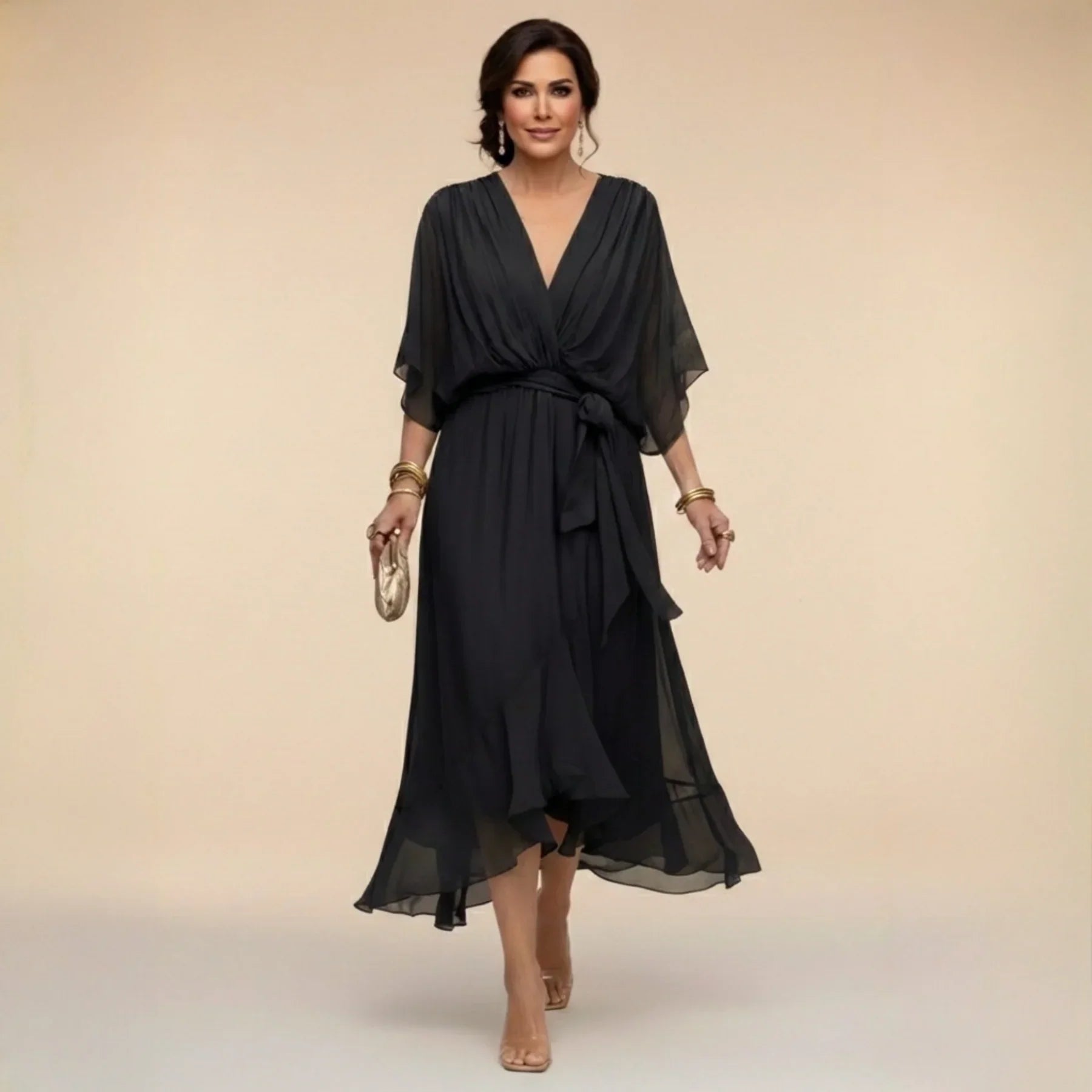 Gabriella | Flowy Dress with V-Neck