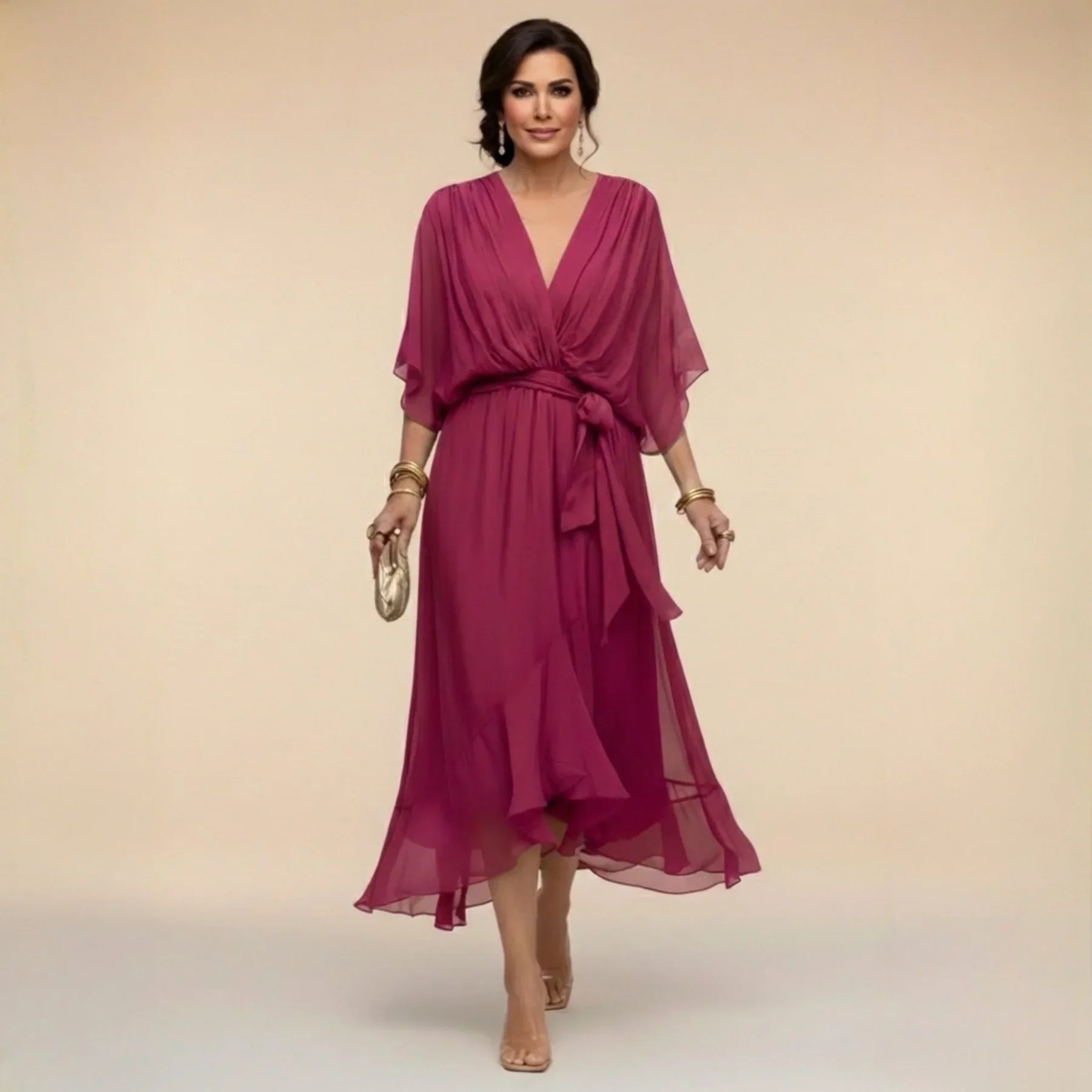Gabriella | Flowy Dress with V-Neck