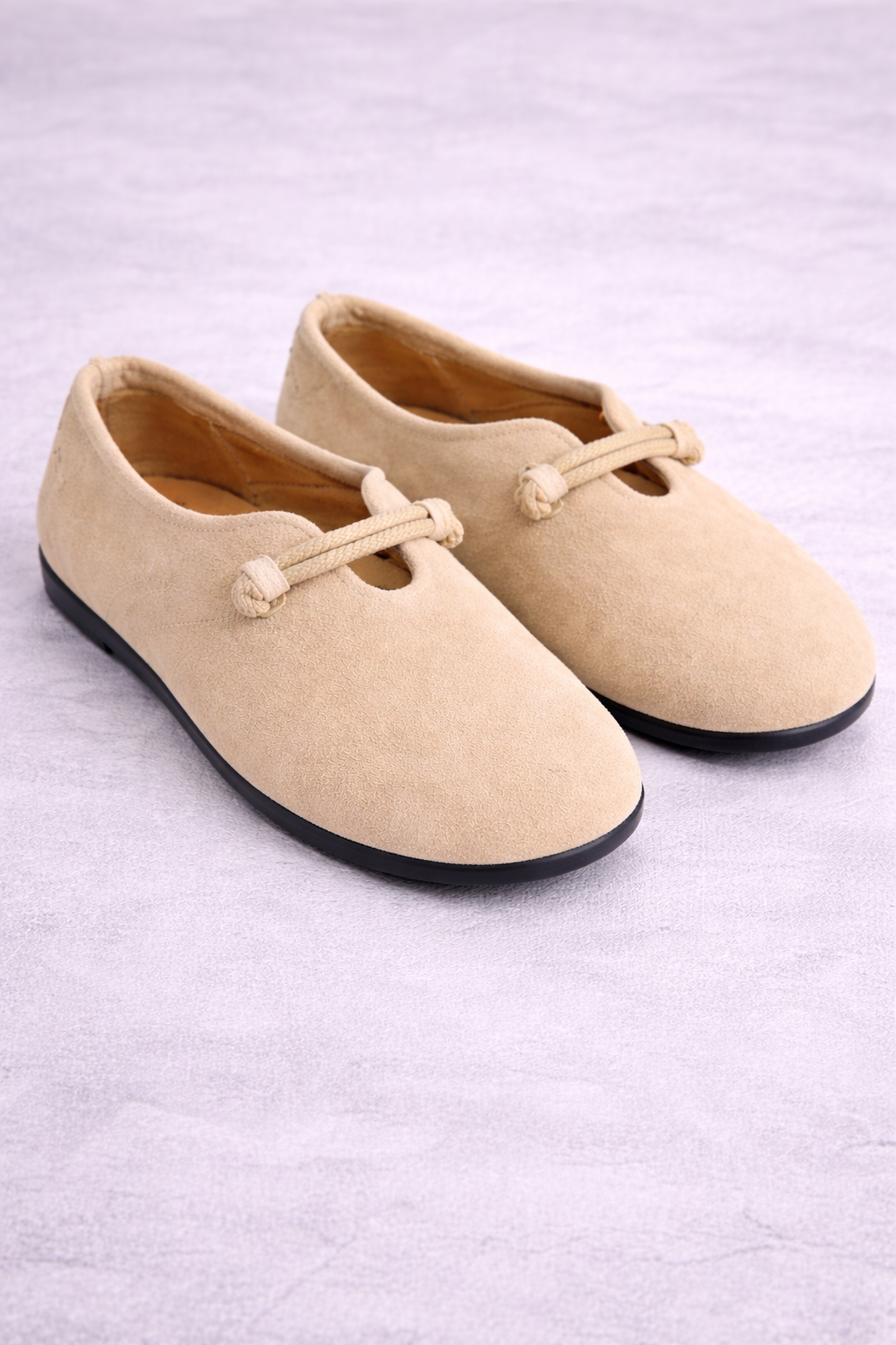 Livia | Suede Bow Slip-On Flats