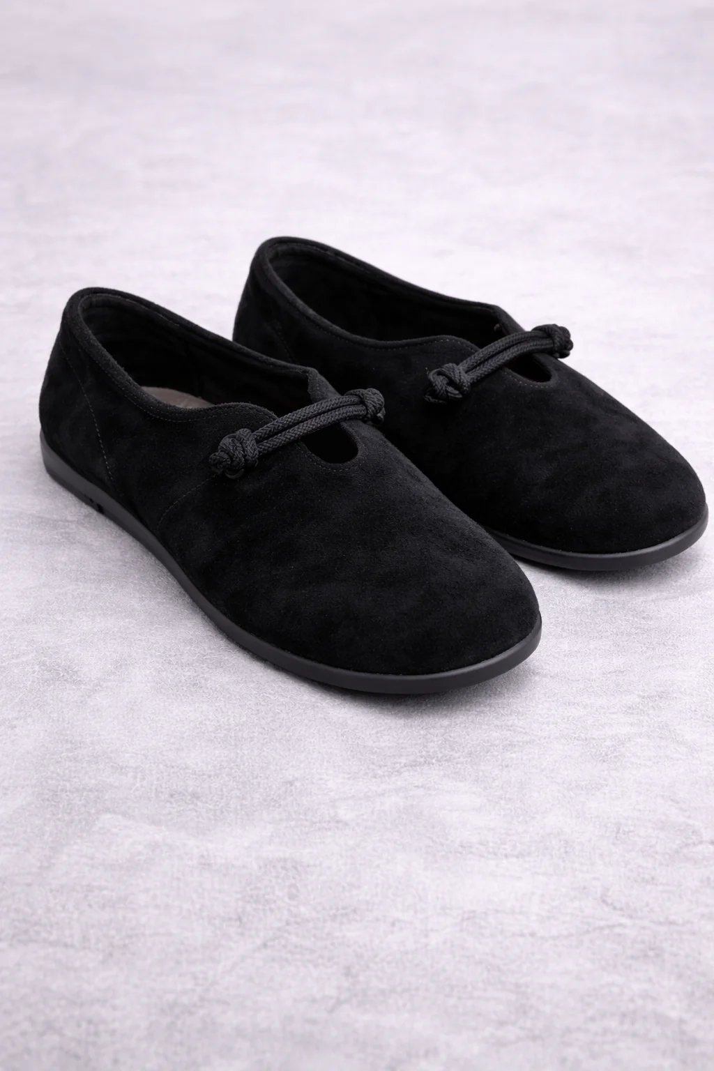 Livia | Suede Bow Slip-On Flats