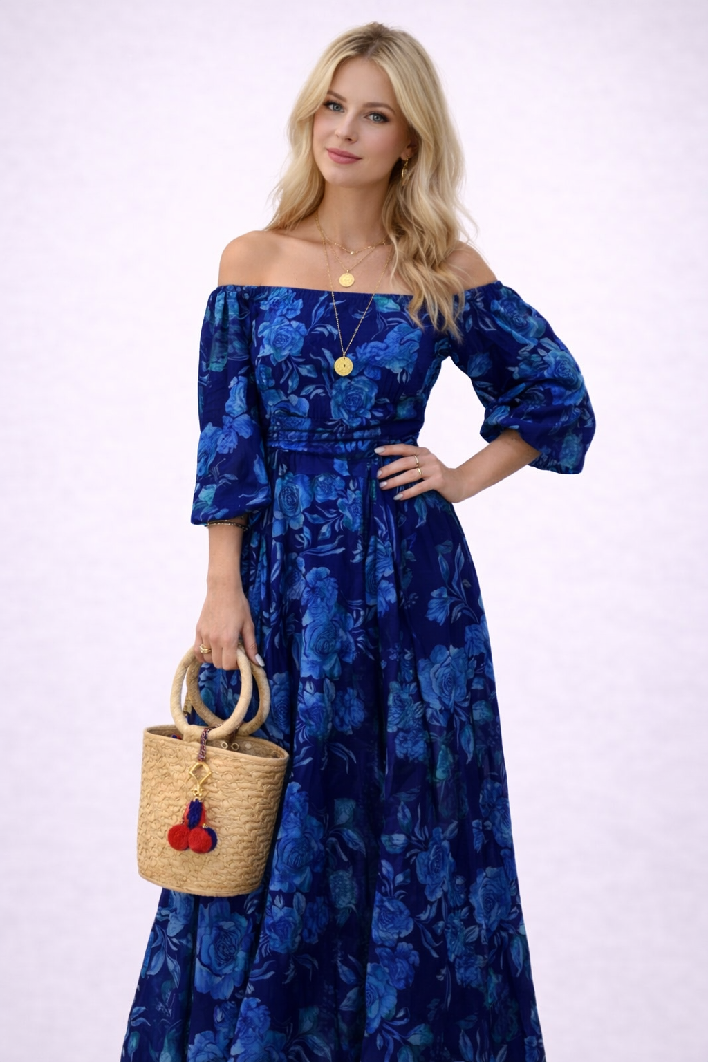 Serena | Off-Shoulder Floral Maxi Dress