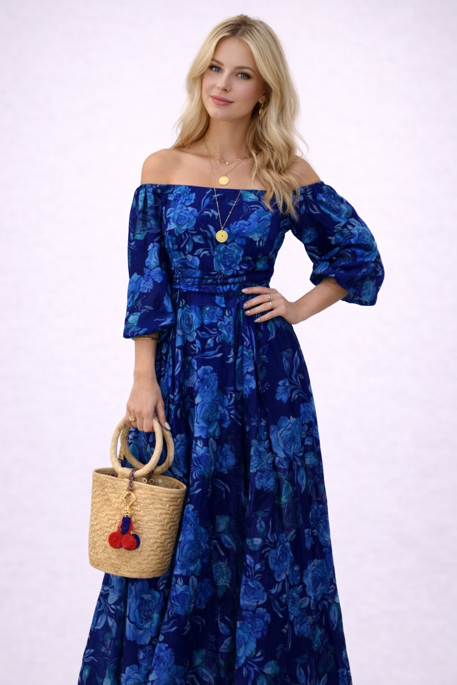 Serena | Off-Shoulder Floral Maxi Dress