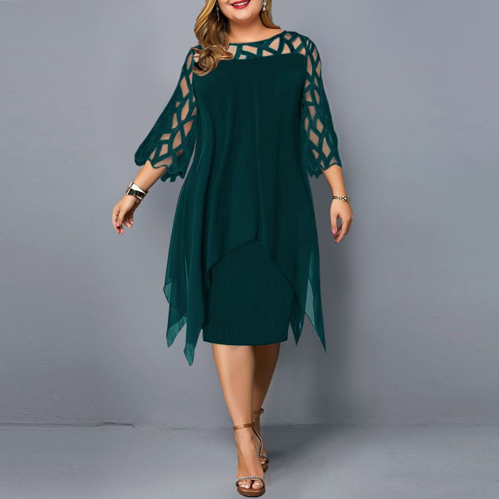 Vivienne | Elegant Mesh Overlay Dress