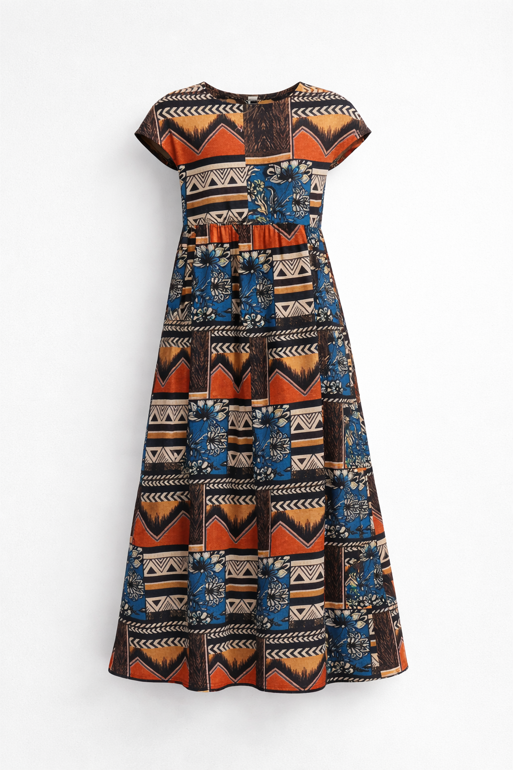 Naomi | Bohemian Patchwork Maxi Dress