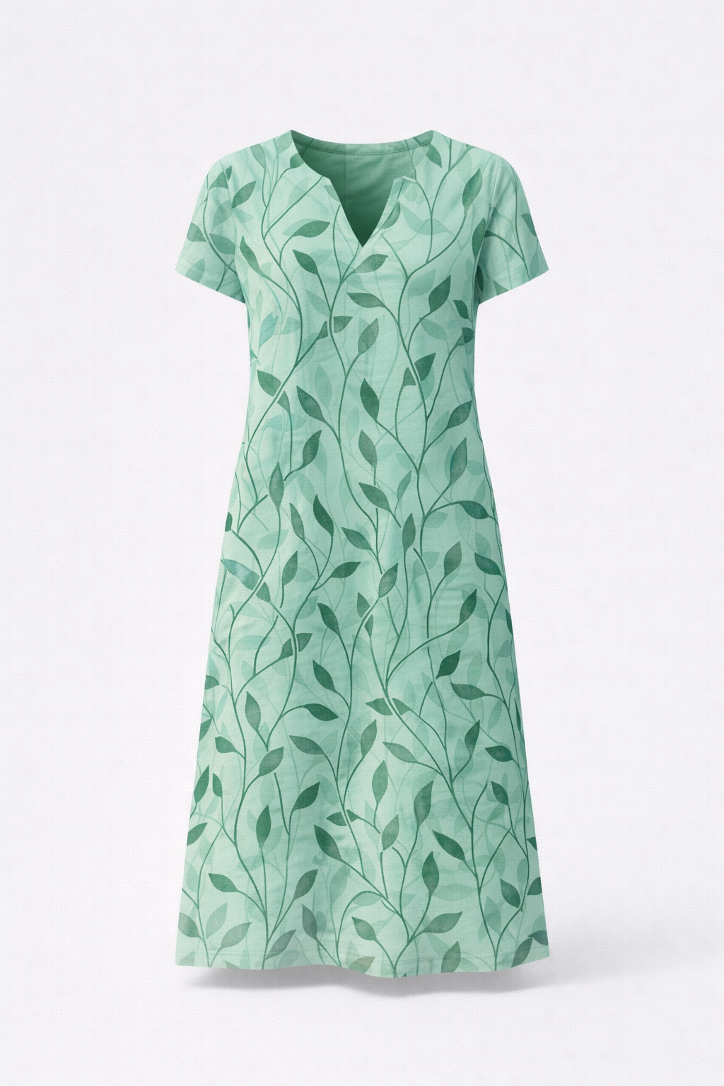 Clara | Botanical Print Midi Dress