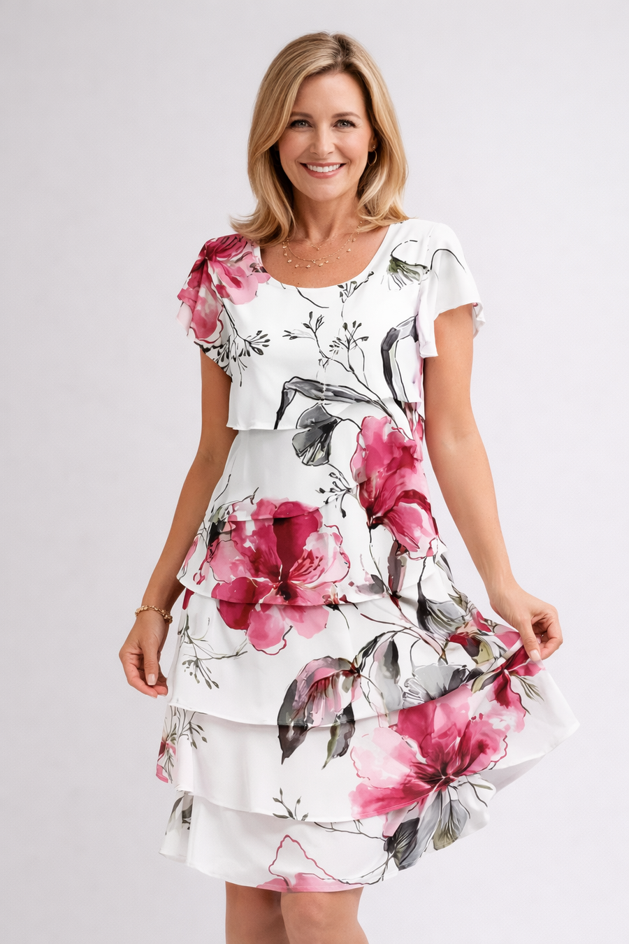 Sabrina | Layered Chiffon Dress