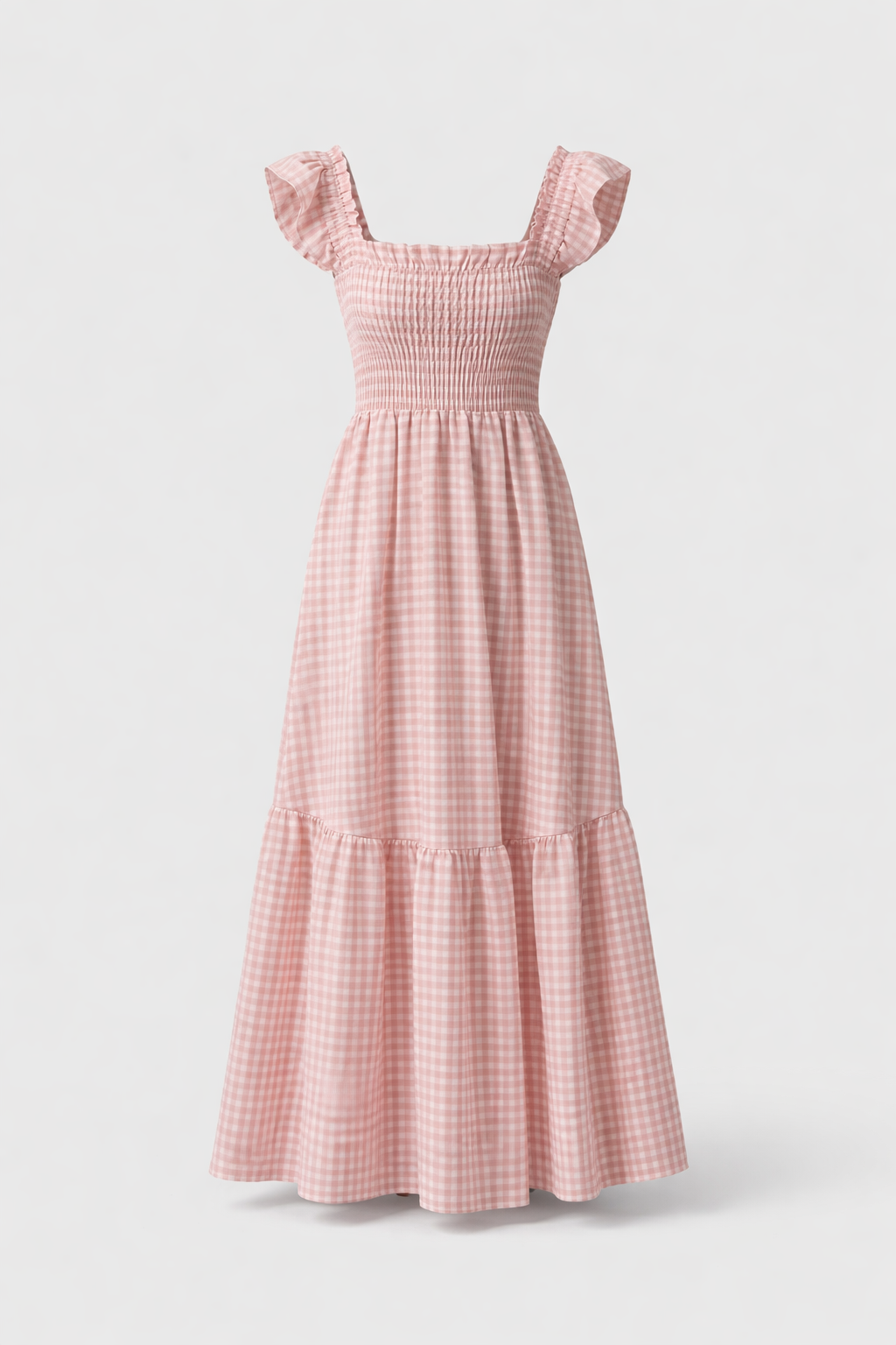 Lily | Gingham Smocked Maxi Dress