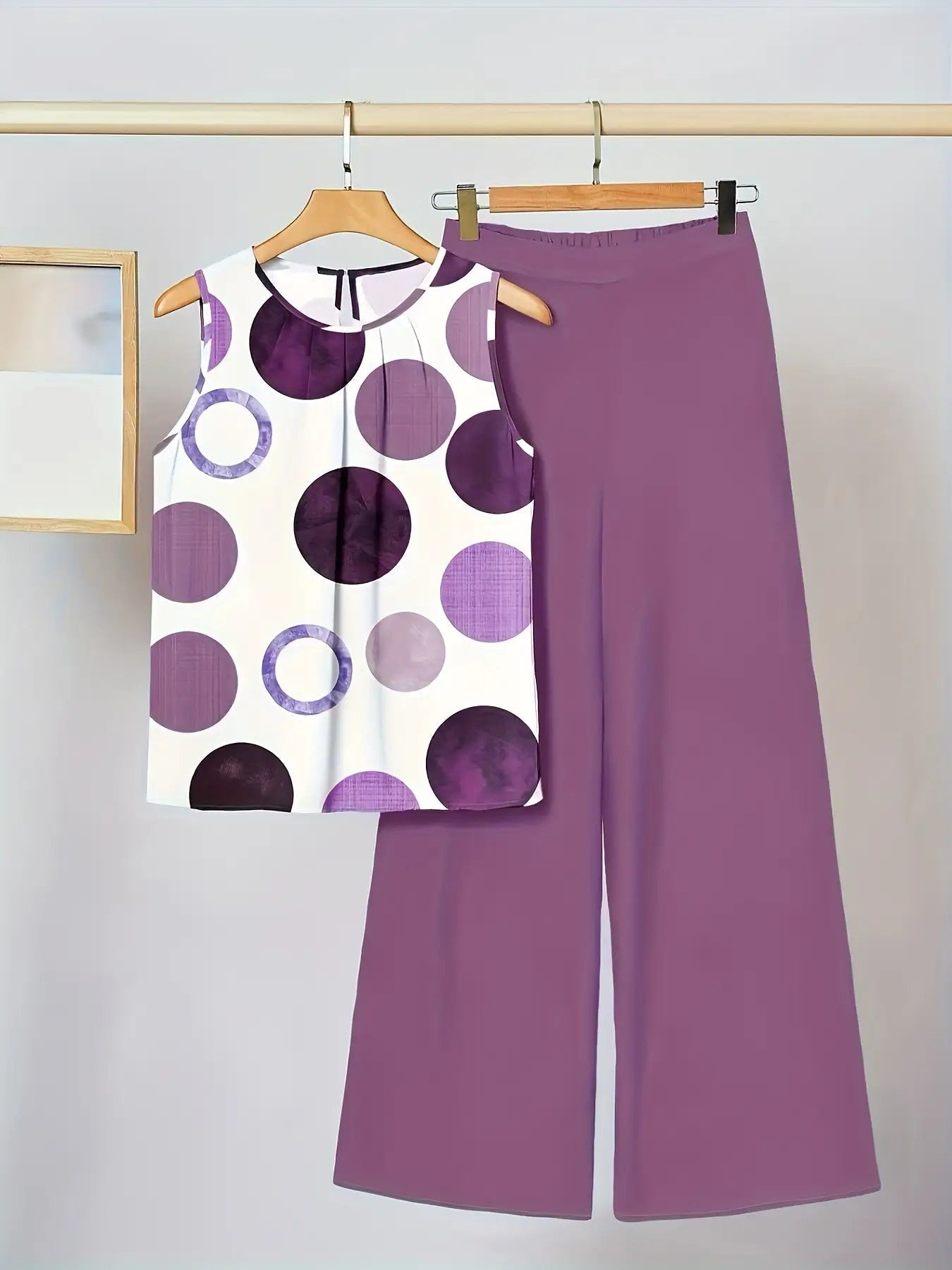 Courtney | Purple Polka Dot Set