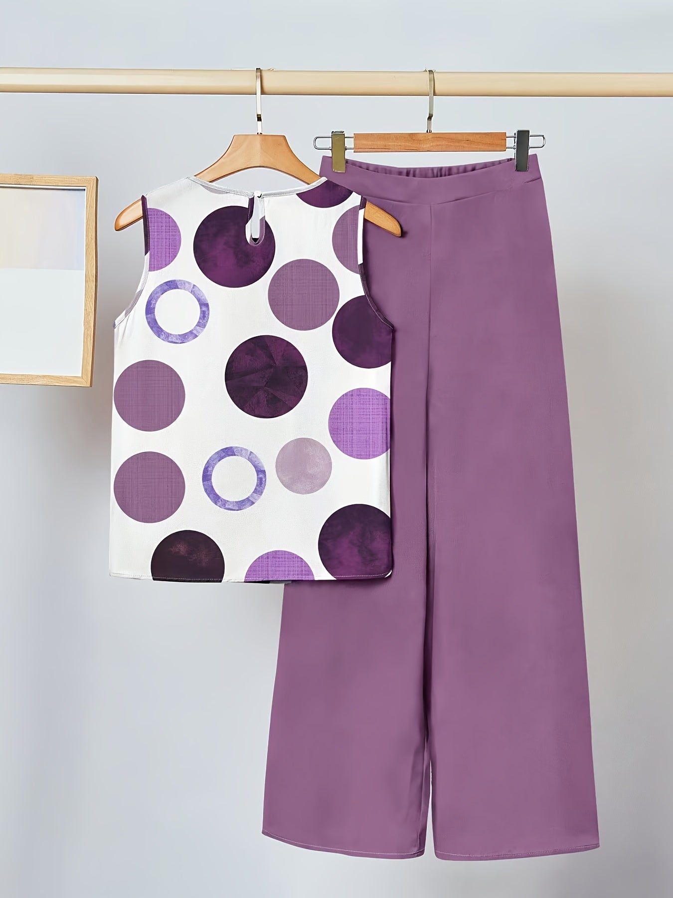 Courtney | Purple Polka Dot Set