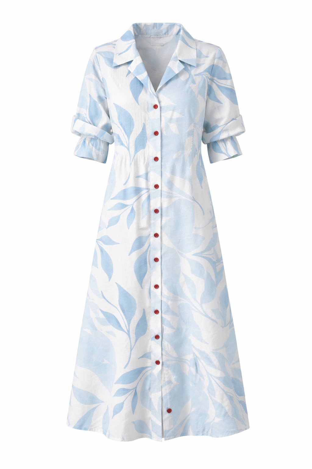 Elena | Floral Button-Up Midi Dress