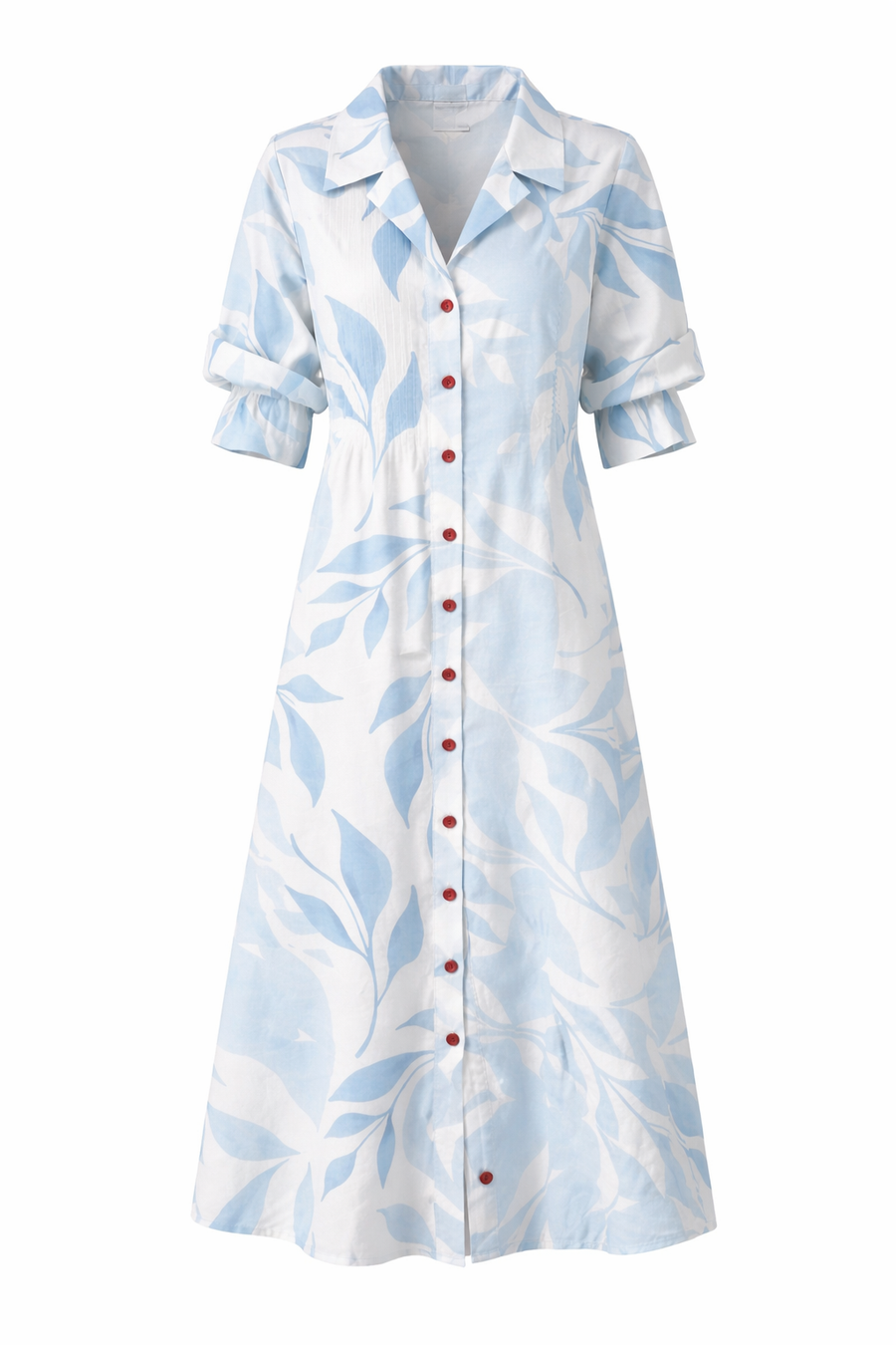 Elena | Floral Button-Up Midi Dress