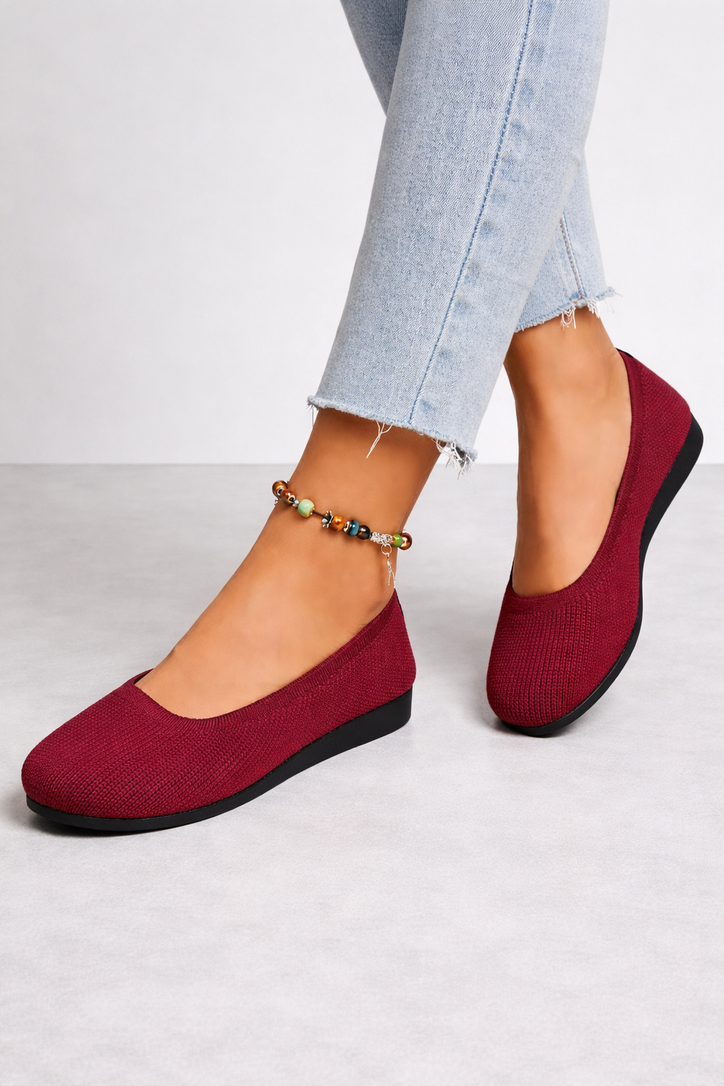 Elise | Knit Slip-On Ballet Flats