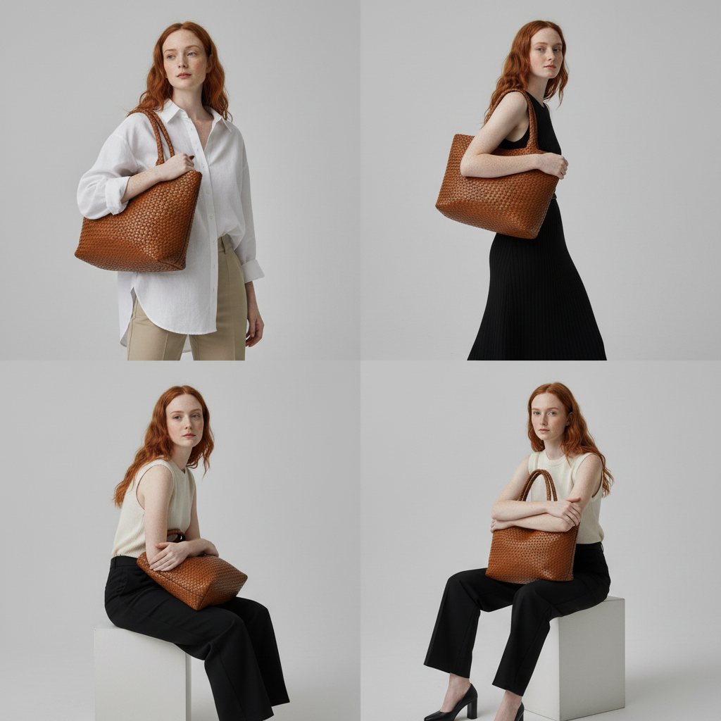 Isla | Woven Leather Tote