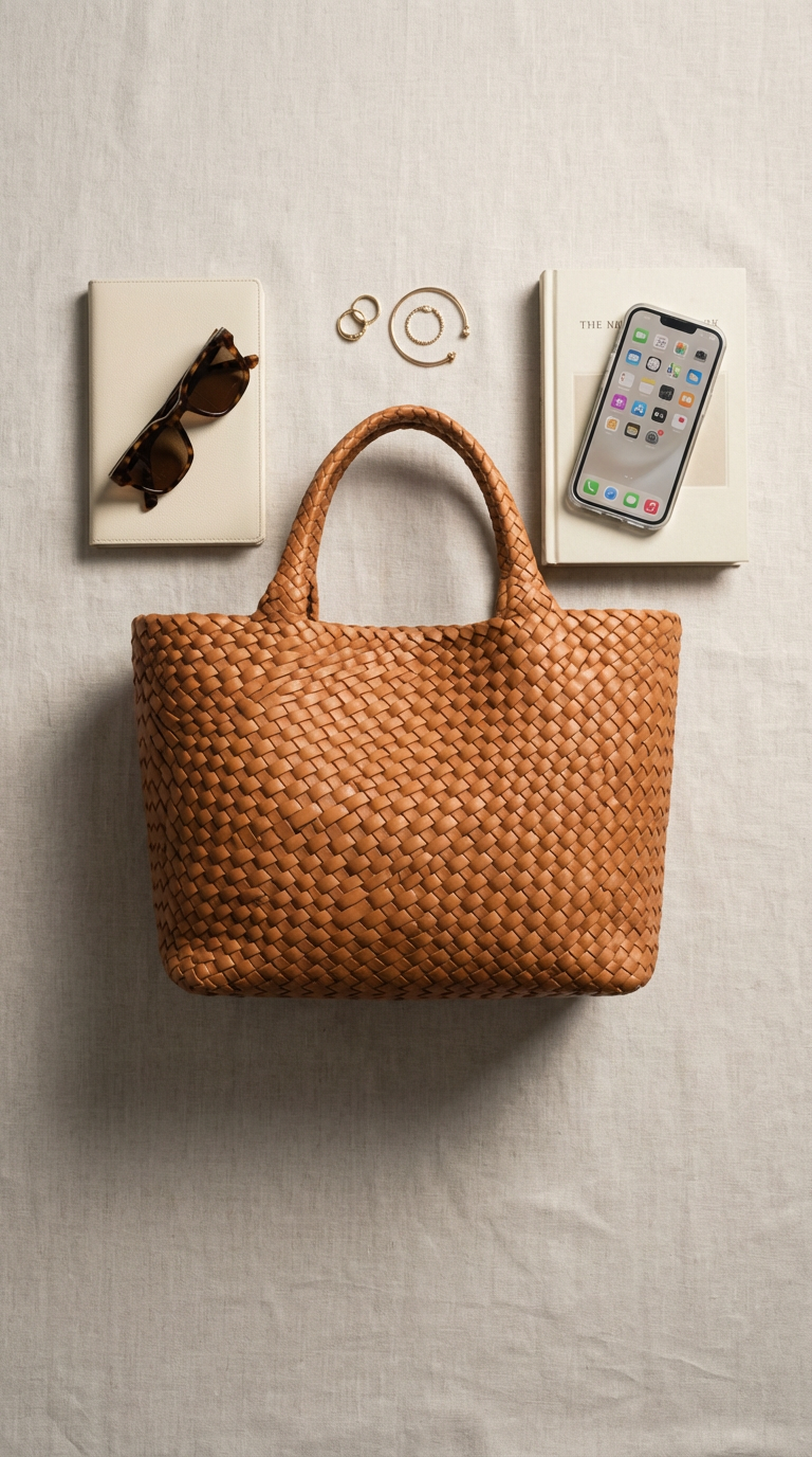 Isla | Woven Leather Tote