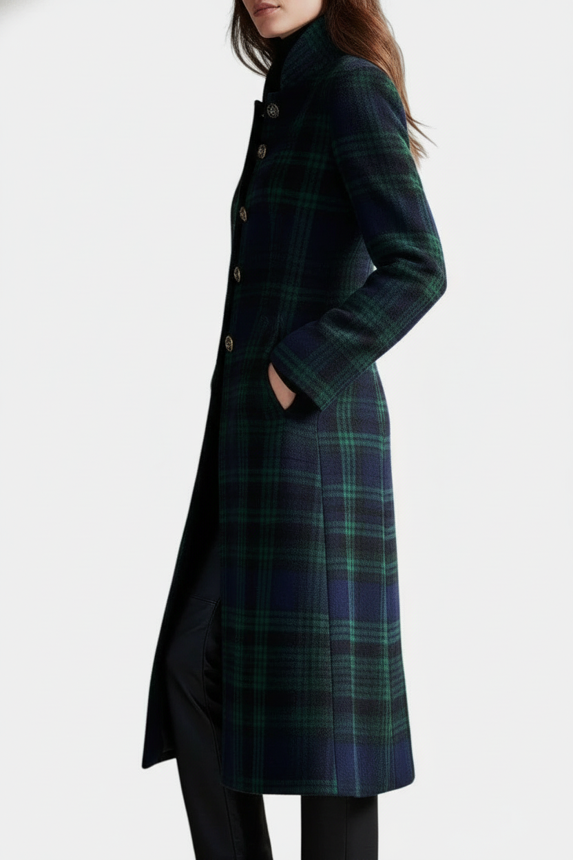 Mary | Tailored Plaid Coat