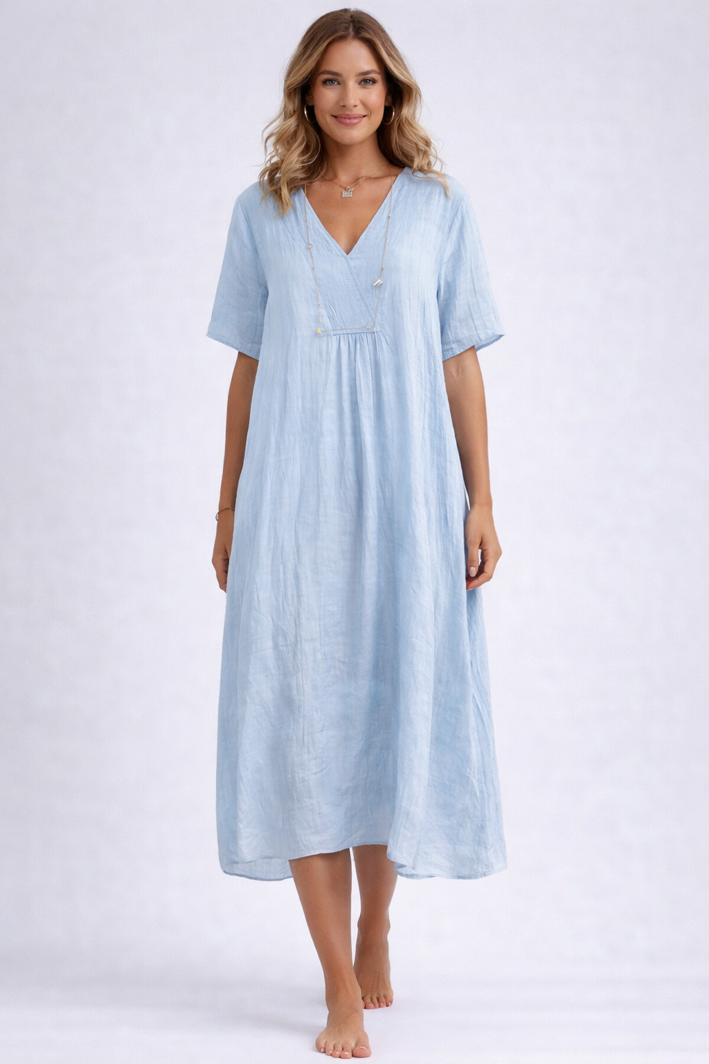 Luna | Breeze Linen Midi Dress