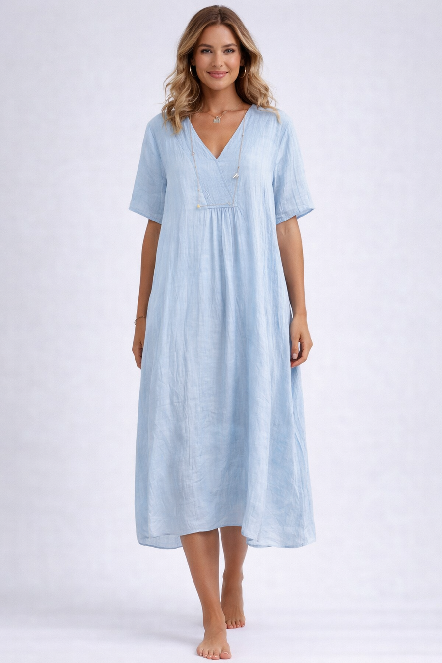 Luna | Breeze Linen Midi Dress