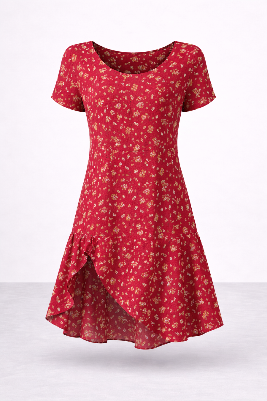 Luna | Floral Short Sleeve Midi Dress