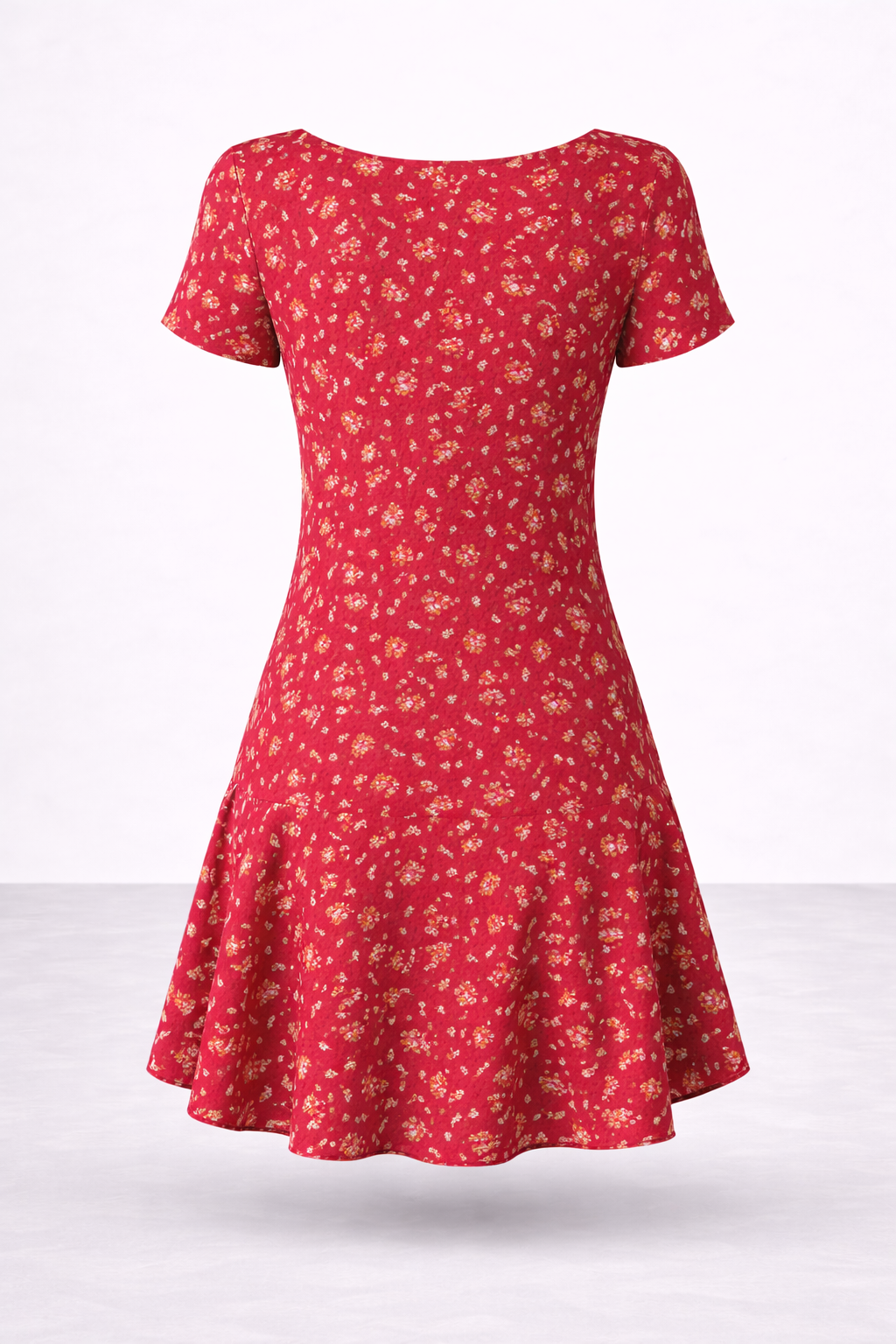 Luna | Floral Short Sleeve Midi Dress