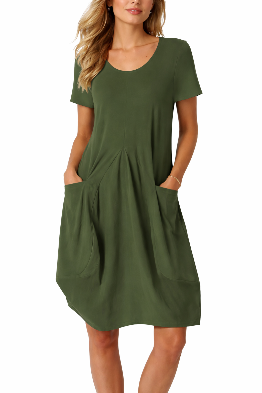 Olivia | Casual V-Neck Pocket Dress