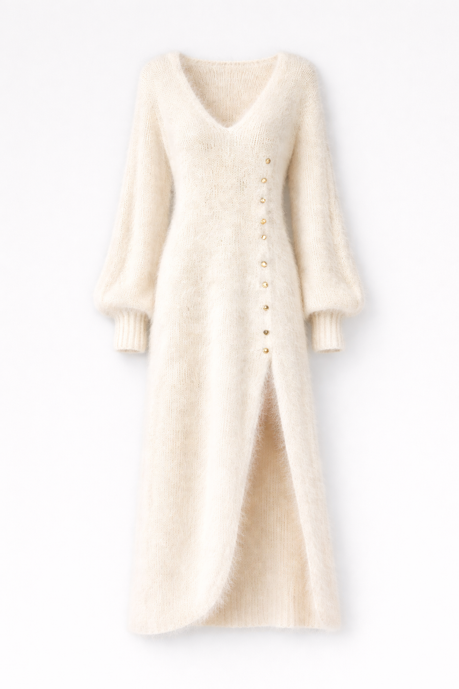 Celeste | Fuzzy Knit Maxi Dress