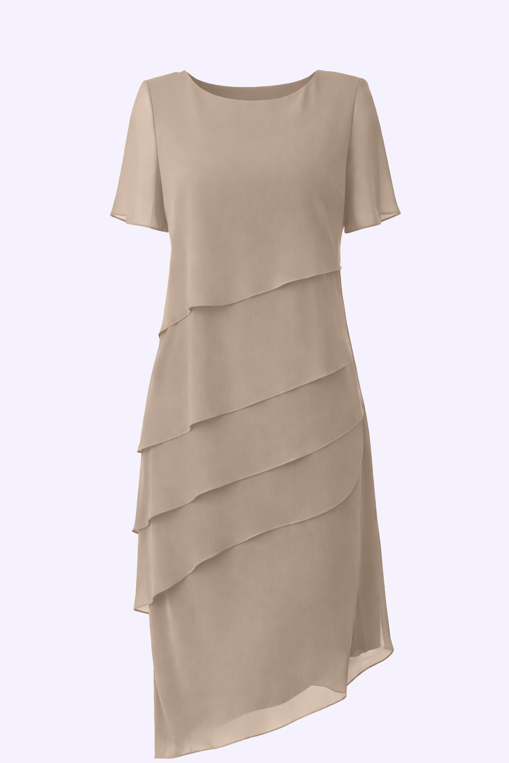Elara | Layered Chiffon Midi Dress