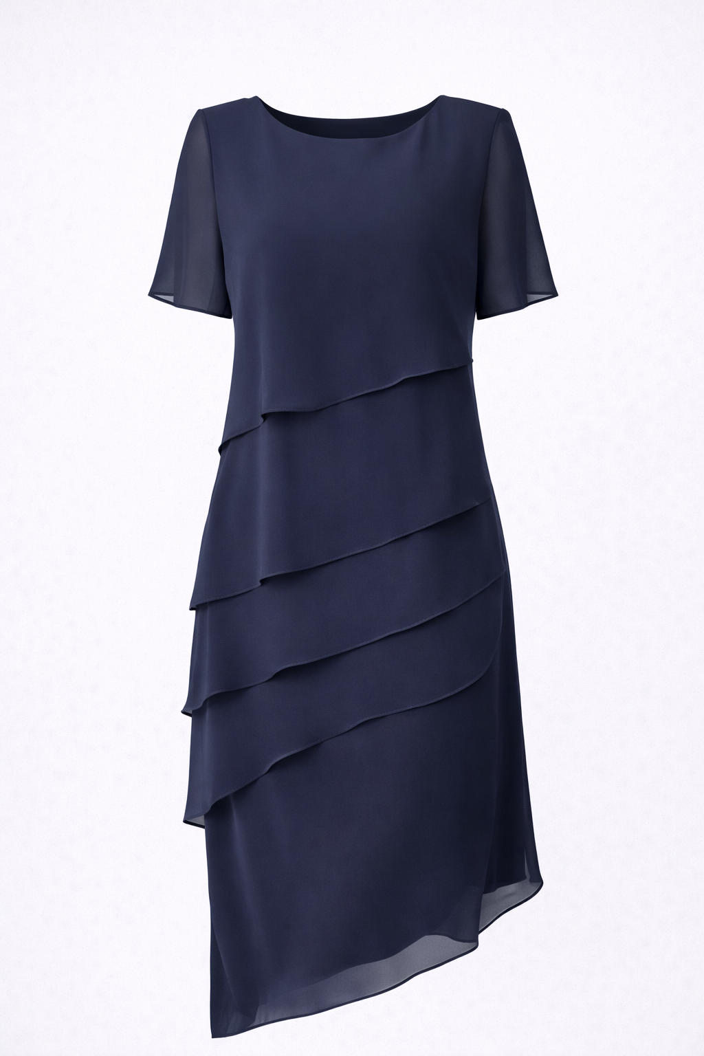 Elara | Layered Chiffon Midi Dress