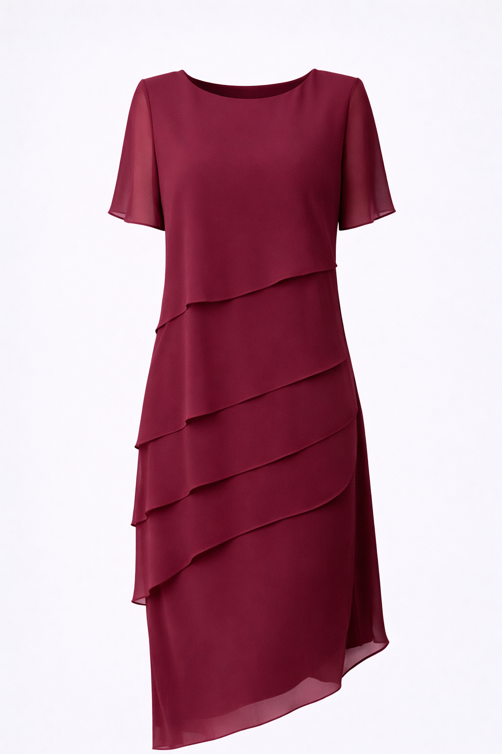 Elara | Layered Chiffon Midi Dress