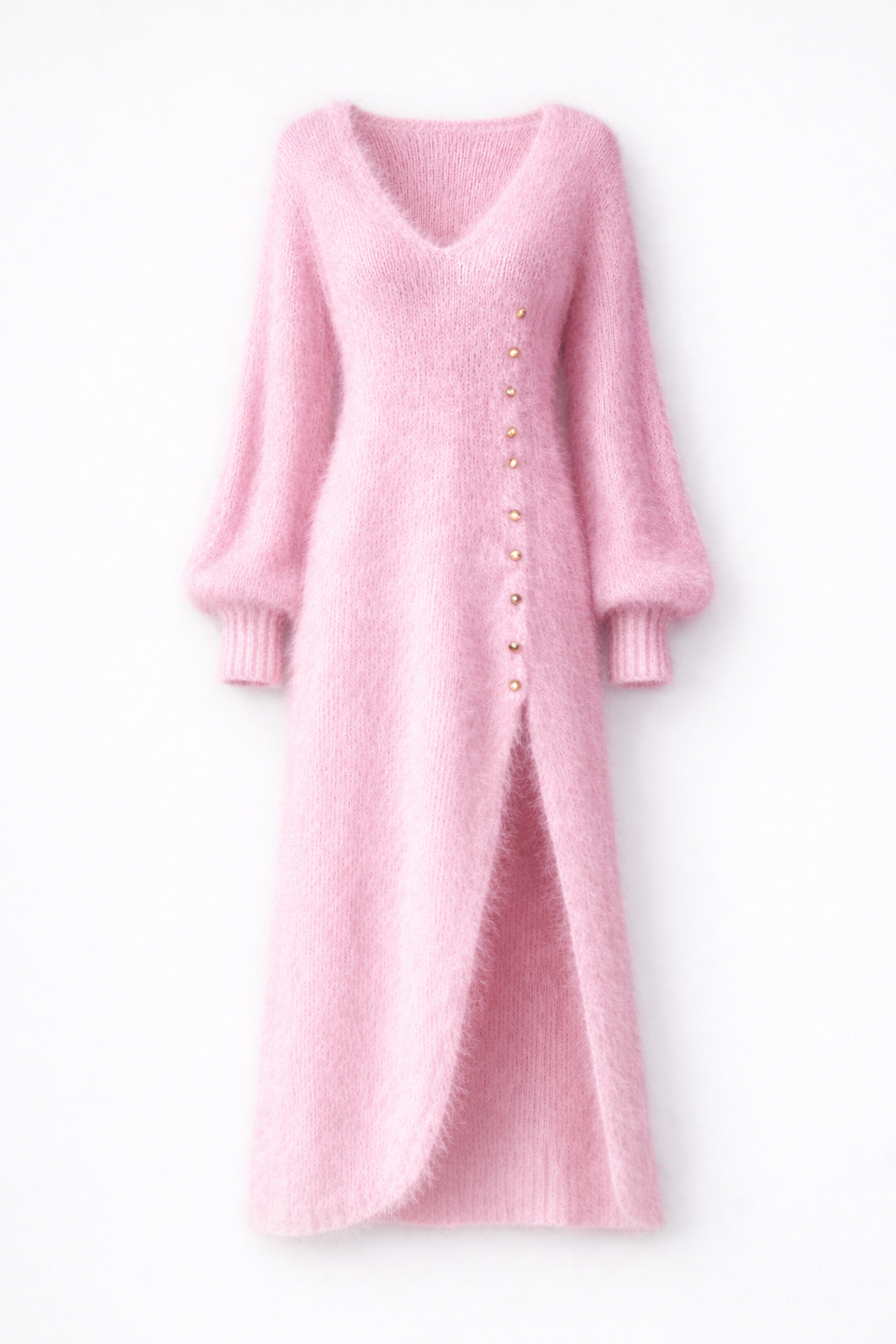 Celeste | Fuzzy Knit Maxi Dress