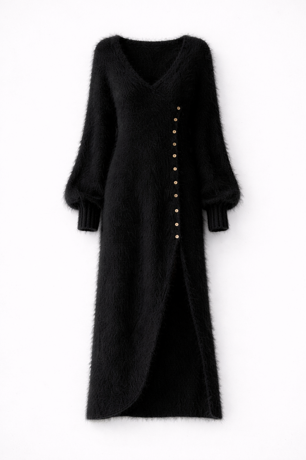 Celeste | Fuzzy Knit Maxi Dress