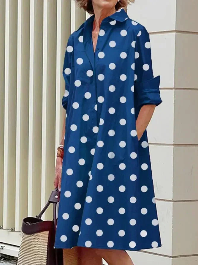 Sophie | Polka Dot Shirt Dress