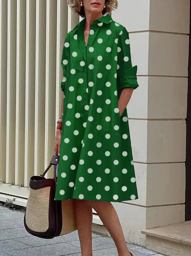 Sophie | Polka Dot Shirt Dress