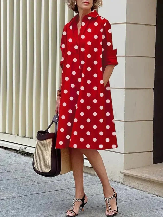 Sophie | Polka Dot Shirt Dress
